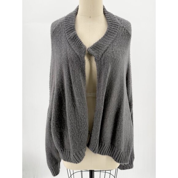 WOODEN SHIPS Paola Buendia Cardigan Sweater Open Front Dolman Mohair Wool Blend - Picture 6 of 6